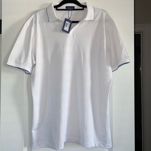 Peter Millar White Collared Tee